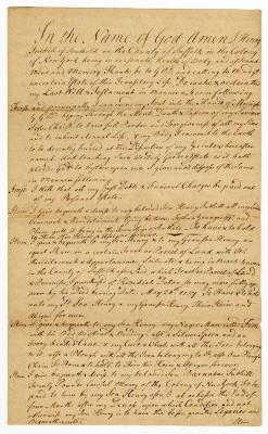 Probated will of Henry Tuthill, 1749