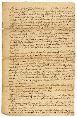 Probated will of Joseph Wickham, 1749