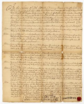 Probated will of Jeronimus Remsen, 1750