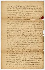 Probated will of John Minthorne, 1750
