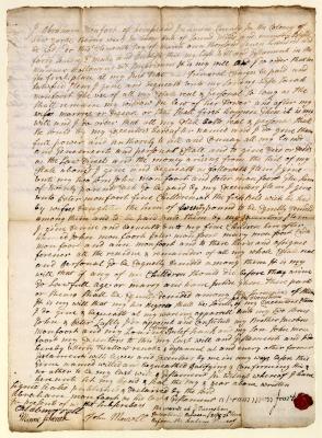 Probated will of Abraham Monfort, 1750