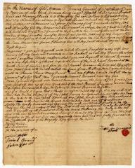 Probated will of Francis Gannard, 1750