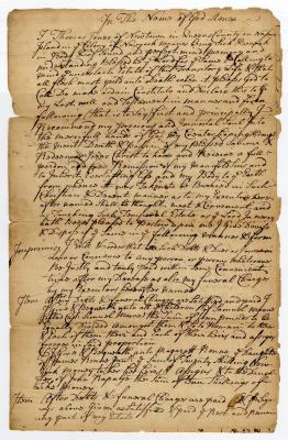 Probated will of Thomas Jones, 1750