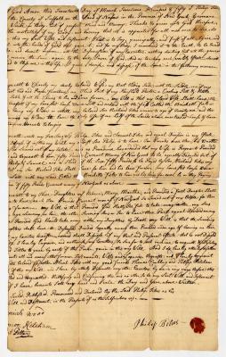 Probated will of Philip Titus, 1750