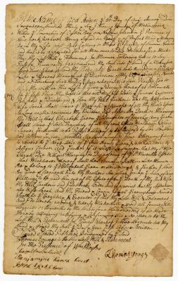 Probated will of Thomas Youngs, 1750
