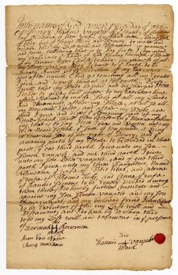Probated will of Hannis Van Pelt, 1750