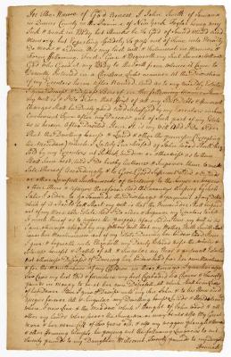 Probated will of John Smith, 1750