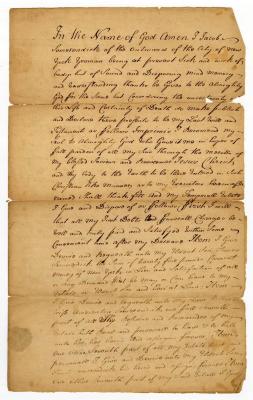 Probated will of Jacob Somerendyck, 1750