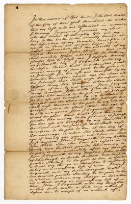 Probated will of Robert Watts, 1750