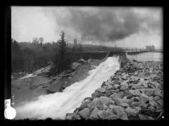 Waterfall from two dams