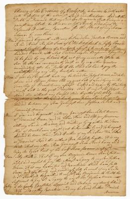 Probated will of Joseph Brown, 1751