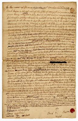 Probated will of Dirick Benson, 1751
