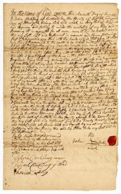 Probated will of John Conkling, 1751