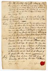 Probated will of John Easom, 1751