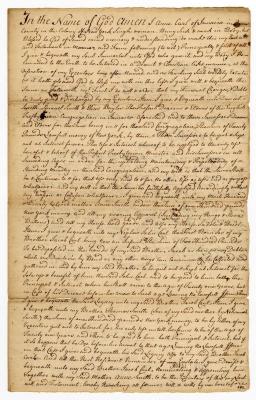 Probated will of Ann Carle, 1751