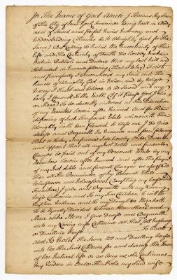 Probated will of Thomas Heysham, 1751