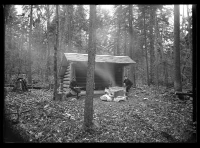 Public campsite on Township 27, near company camp, No. 4, showing lean-to