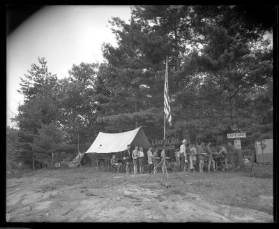 Boy Scout encampment on an island owned by the State, Lake George