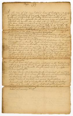 Probated will of David Sammis, 1751