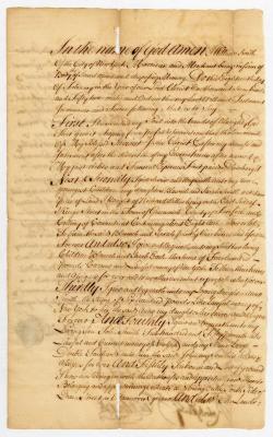 Probated will of William Smith, 1752