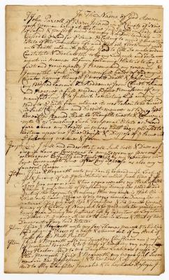 Probated will of John Parcell, 1751