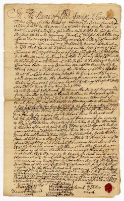 Probated will of Sarah Titus, 1751