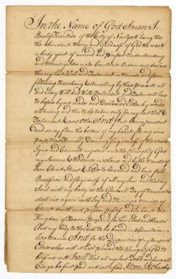 Probated will of Roelof Kierstead, 1751