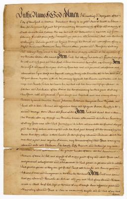 Probated will of Cornelius DePeyster, 1752