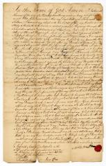 Probated will of Nathaniel Hazard, 1750