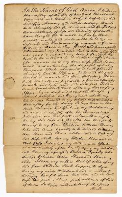 Probated will of William Hammersley, 1752