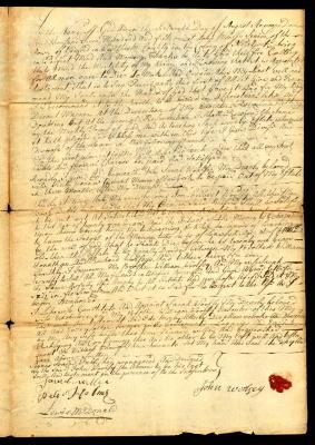 Probated will of John Woolsey, 1751