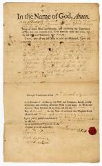 Probated will of Nathaniel Hallett, 1752