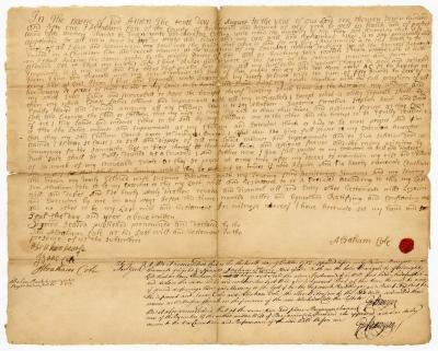 Probated will of Abraham Cole, 1752