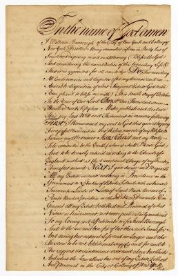 Probated will of William Burrough, 1753