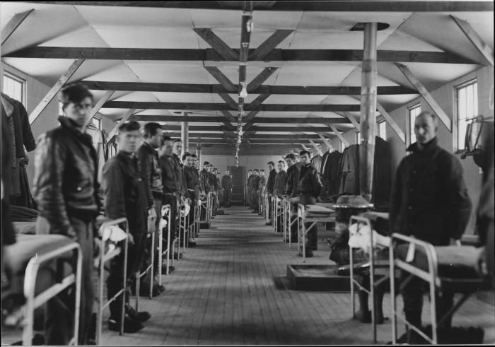 Interior of Barnum Camp Barracks