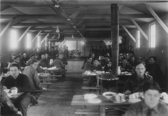 Interior of Barnum Camp CCC Mess Hall