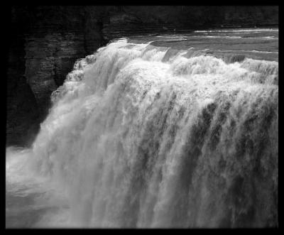 Genesee River, view of the high banks