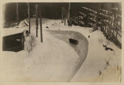 The Mt. Van Hoevenberg Olympic Bobseld Run at Lake Placid, N.Y.