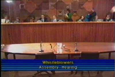 Whistleblowers, Assembly Hearing, 1991