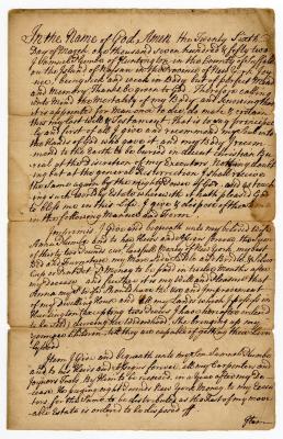 Probated will of Samuel Plumbe, 1752