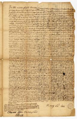 Probated will of Henry Ludlam, 1752