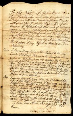 Probated will of Henry Tippet, 1752