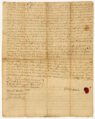 Probated will of George Herris, 1753
