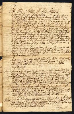 Probated will of Charles Duryee, 1753