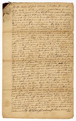 Probated will of Jonathan Ferris, 1753