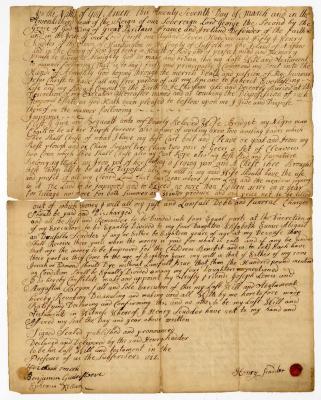 Probated will of Henry Scudder, 1752