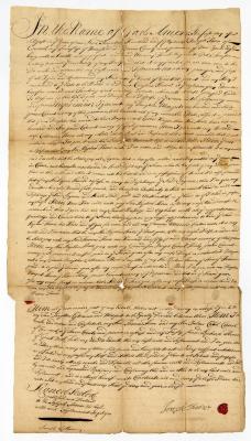 Probated will of Joseph Thorne, 1752