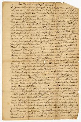 Probated will of Cornelius Van Horn, 1747