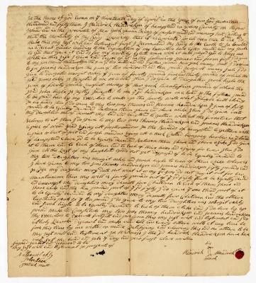 Probated will of Hendrick Hendrickson, 1753