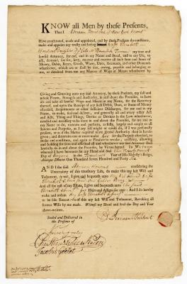 Probated will of Adrian Houtuat, 1753